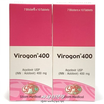 (할인★1+1 140정)아시클로버정 Virogon 400mg
